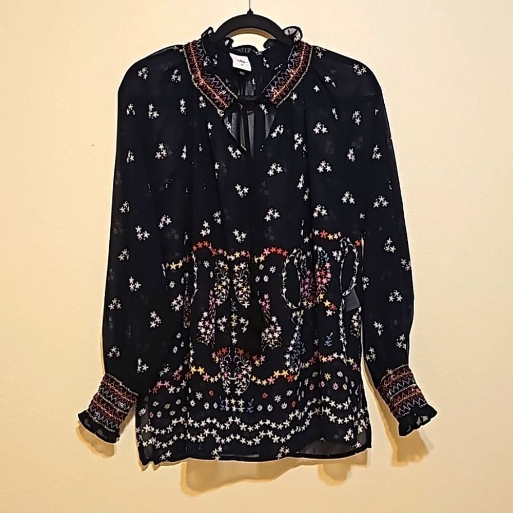 Cabi sheer bohemian blouse size xs
